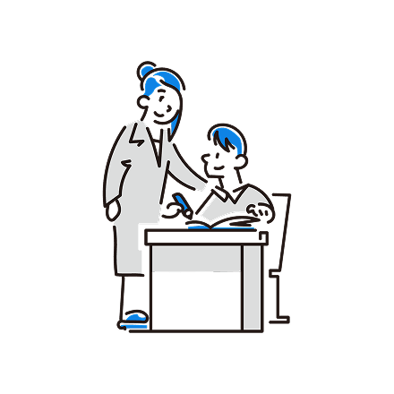 先生がいつもそばにいる